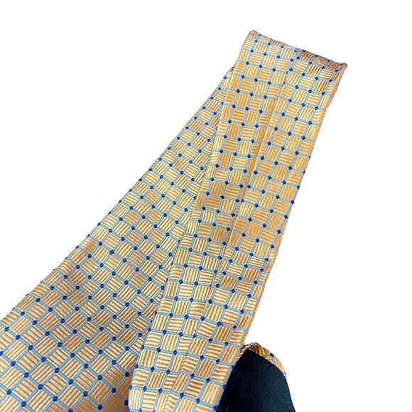 Jos A Bank Joseph Executive Collection Mens 100% Silk Orange Print Necktie Tie - Picture 6 of 16